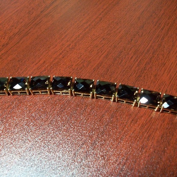 10K Gold Smoky Quartz Bracelet - Picture 10 of 11